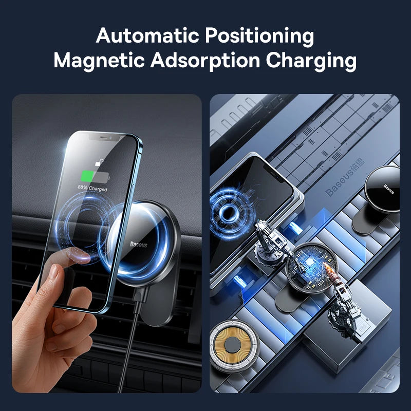 Magnetic Car Phone Holder Wireless Charger
